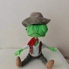 Rare Rango Green Lizard 12" Plush Toy Figure Johnny Depp Paramount New