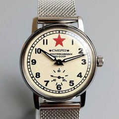 Rare Soviet Pobeda Watch Vintage Military Mechanical Men's Wristwatch Serviced
