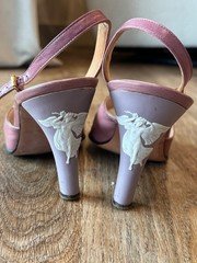 RARE Vintage Rayne "Toscanna" Wedgwood Jasperware 50's Heels Mauve Original Box