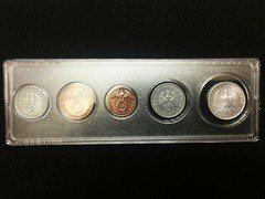 Rare WW2 German Coins Set with Secure Display Case Historical WW2 Artifacts