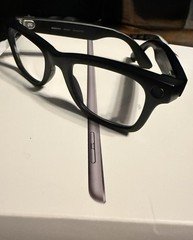 Ray-Ban Black Plastic Full Rim Rectangular Eyeglass Frames w/ Brown Hard Case