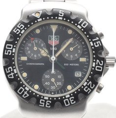READ *VINTAGE * TAG HEUER Formula 1 571.513 Black Dial 37mm Quartz Men's Watch