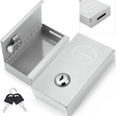 Reallnaive 1 Pack Metal Box for Gamblers Pocket Sized Winner Bank Casino Cash Bo