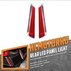Rear LED Filler Panel Red Lens Lights For Honda Goldwing 1800 GL1800 2018-2024
