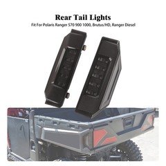 Rear Tail Light Brake Left Right UTV Black Lens For Polaris Ranger 570 900 1000