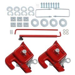 Red Easy Change Quick Hitch for Cat 2 Tractors and Implements w/Stabilizer Bar