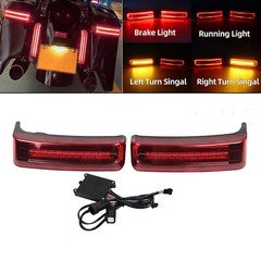 Red LED Saddlebag Turn Signal Light For Harley Street Electra Glide FLHTCU FLHTK