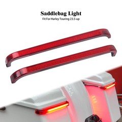 Red Lens Saddlebag LED Run Brake Tail Lights For Harley Touring FLRT 2024-2025