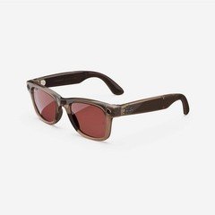 Refurbished Ray-Ban Meta Wayfarer (Gen 1), Shiny Warm Stone Transparent / Waterm