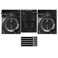 Reloop RP-7 7" DJ Turntable System Pair w RMX-10BT DJ Mixer Pack