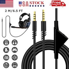 Replacement Audio Cable Cord Volume Control for Astro A10 A40 Gaming Headset 2M