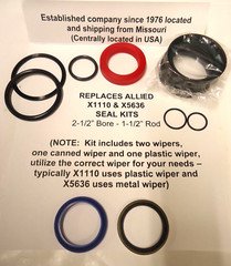 Replaces ALLIED Part number X1110 & X5636 Seal Kit (2-1/2" bore X 1-1/2" Rod)