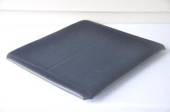 Resin Folding Chair Padded Seat Replacement 4 Pack Black Vinyl Cover Foam Core