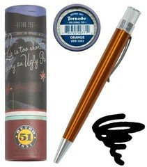 Retro 51 #VRR-1302 / Orange Tornado With Chrome Trim Rollerball Pen 