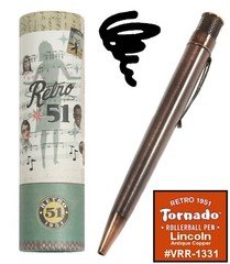 Retro 51 #VRR-1331 / Lincoln Copper, Lucky Penny Rollerball Tornado Pen 