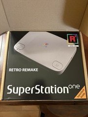 Retro Remake SuperStation One + SuperDock - Transparent Blue FPGA Console NEW