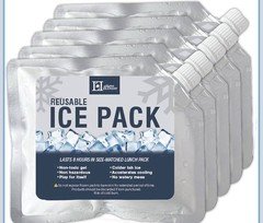 Reusable Ice Packs for Coolers – 5 Pack – Long Lasting Freezer Packs For Camping