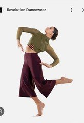 Revolution Dancewear TH26286 2-Piece Mesh Dance Costume Purple Top & Pants