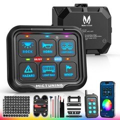 RGB 6/8/12 Gang Switch Panel Wireless Remote/APP Control LED Relay System 12/24V