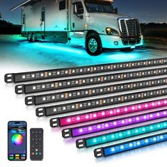 RGBW RGB LED Strips Under Car Tube Underglow Underbody System Neon Lightings Kit