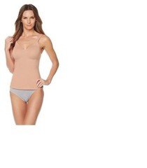 Rhonda Shear  Cotton Molded Cup Camisole-Nude-Large -NWT