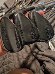 Right Cleveland RTX Zipcore black satin wedge set.50,54,58