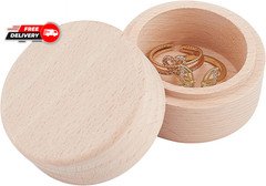 Ring Box Holder, Wooden Jewelry Boxes Wedding Ceremony Ring Bearer Box Ring Dish