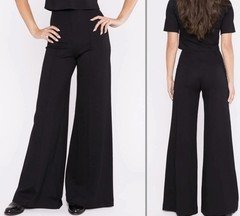 Ripley Rader Los Angeles Black Ponte Knit Long Wide leg Pant size 1 (XS) x 26