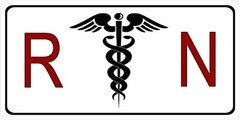 RN Registered Nurse Photo License Plate