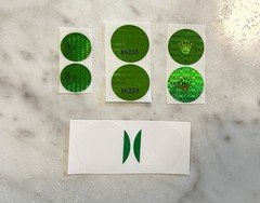Rolex Crown Case Back Hologram Sticker Lot (8) fit Submariner Datejust Daytona