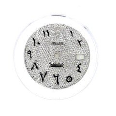 Rolex Custom Pave Full natural Diamond Arabic Dial 36mm Datejust Quickset white 