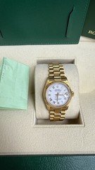Rolex Datejust 31 President White Roman Dial 68278 Service Papers 1990