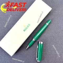 Rolex Emerald Green Ballpoint Pen Gold Silver Executive VIP Gift Rare