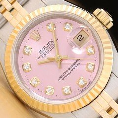 ROLEX LADIES DATEJUST 69173 TWO TONE 18K YELLOW GOLD STEEL ROLEX BAND WATCH