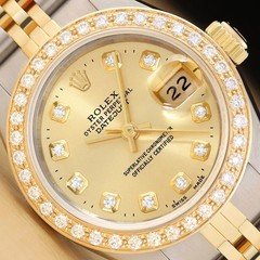 ROLEX LADIES DATEJUST CHAMPAGNE DIAMOND 18K YELLOW GOLD STAINLESS STEEL WATCH ROLEX LADIES DATEJUST CHAMPAGNE DIAMOND 18K YELLOW GOLD STAINLESS STEEL WATCH