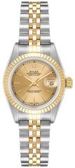 Rolex Lady-Datejust Champagne Stick Dial Two-Tone 26mm Women's Watch 69173