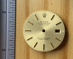 Rolex Mens Datejust Champagne Index Dial For Model No 16013 16233 Two Tone
