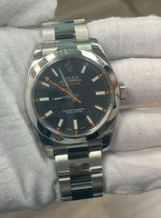 Rolex Milgauss 116400 2011 Card Oyster SS Black Dial Automatic Men's Watch 40mm