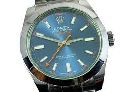 Rolex MilGauss Blue Dial Green Crystal 40mm Automatic Box Papers Card 116400GV