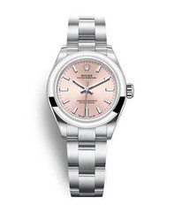 Rolex Oyster Perpetual Automatic Stainless Steel Bracelet Pink Dial 100m