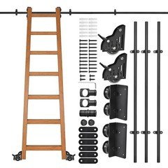 Rolling Library Sliding Ladder Hardware Kit with Brake 10FT Round Tube New