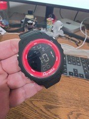 Ronaldinho Gaucho Digital Quartz Alarm Day/Date Black Rubber Strap 