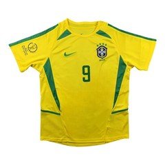 Ronaldo #9 Brazil 2002 World Cup Home Jersey – Men’s Retro Soccer Shirt - NEW