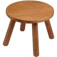 Round Solid Wooden Step Stool,Plant Stool Indoor,9.3” Height, Plant Stand for