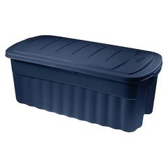Rubbermaid Rmrt500000 Stack & Nest Storage Tote W/ Lid, 50 Gal, 43 In L X