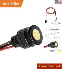 Rugged Amber/White LED Light Bolt - Perfect 11mm Flush Mount for Custom Vehicles