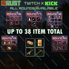 RUST - Kick & Twitch Drops | ALL Available | Up to 38 Item Total | STEAM