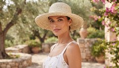 Sailing Straw Sun Hat by  Scala brand 