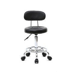 Salon Spa Height Adjustable Hydraulic Rolling Swivel Stool Chair W/Back & Wheels