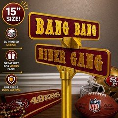San Francisco 49ers Street Sign Office Man Cave Memorabilia Shelf Decor Fan Gift